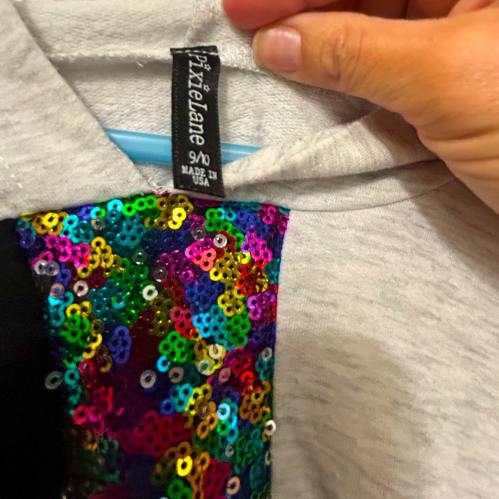 Glitter two tone hoodie